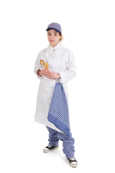 Dziewczyna jako kucharz — Zdjęcie stockowe