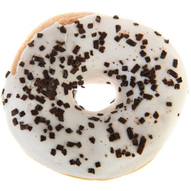 White donut with chocolate clipart