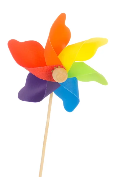 Barevné hračky větrný mlýn — Stock fotografie