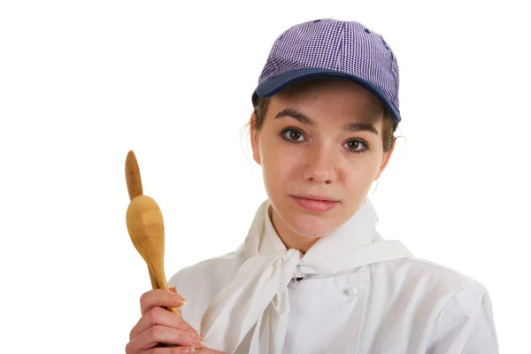 Lány, mint szakács — Stock Fotó