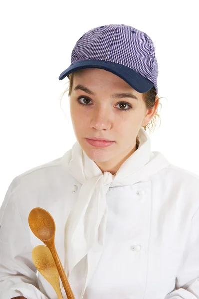 Girl as cook — Stock Photo, Image