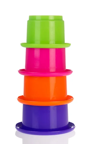 Torre de brinquedo de plástico — Fotografia de Stock