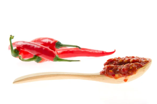 Red hot chili papričky vložit — Stock fotografie