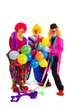 Happy clowns clipart