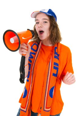 Girl is supporting the Dutch clipart