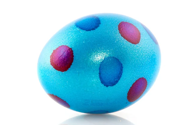 Blue painted easter egg — Stock Photo, Image