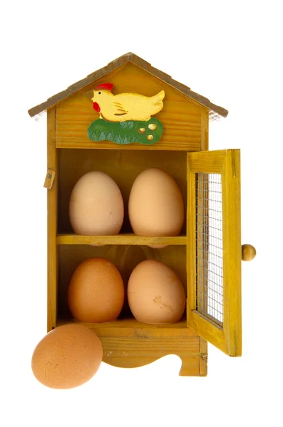 stock image Wooden rack for eggs