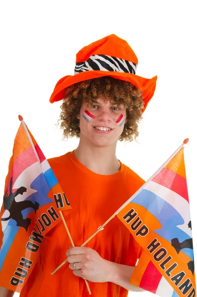 Chłopiec jest wspieranie holenderski — Zdjęcie stockowe