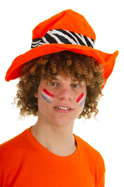 Boy está apoyando a los holandeses —  Fotos de Stock