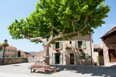 Idyllic square in the French Provence clipart