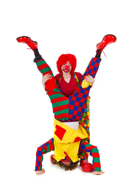 Kilka zabawnych klaunów — Zdjęcie stockowe