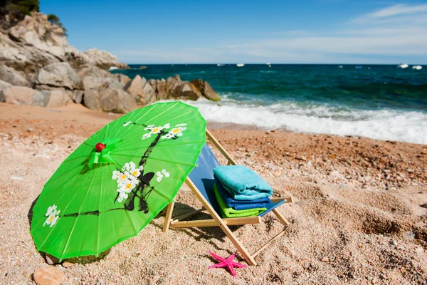 Stín na pláži — Stock fotografie