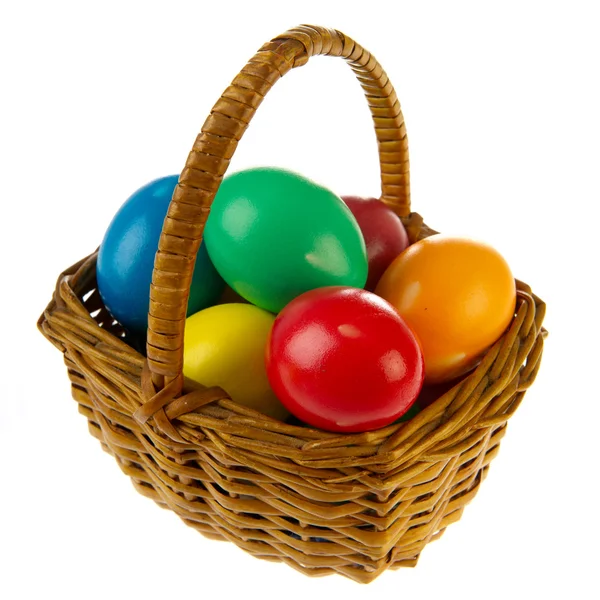Koš velikonoční vajíčka — Stock fotografie