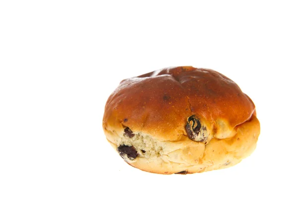 Chleb drożdżówka z porzeczki, rodzynki — Zdjęcie stockowe