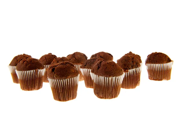 Many chocolate muffins — Stock Photo, Image