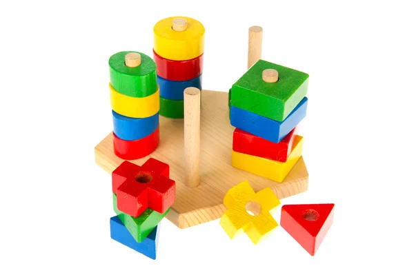 Brinquedos de bebê de madeira — Fotografia de Stock