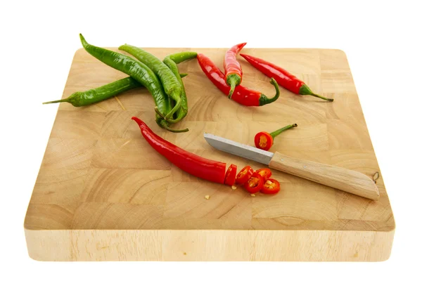 Styckning varm paprika — Stockfoto
