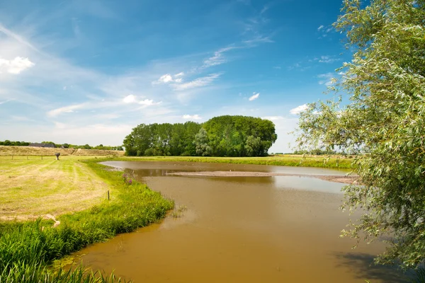 Τοπίο του ποταμού, στην Ολλανδία — Φωτογραφία Αρχείου