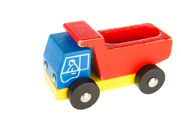 Velho caminhão de brinquedo de madeira — Fotografia de Stock