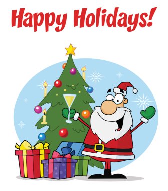 Christmas Santa Greetings clipart