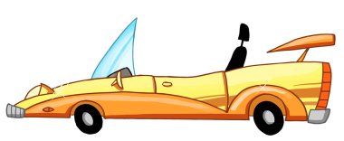 Unique Yellow Convertible Car clipart