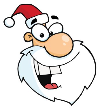 Cartoon Santa Claus Head clipart