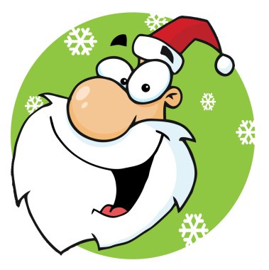 The Santa Claus's Face Smiling clipart