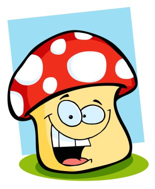 Smiling Mushroom clipart