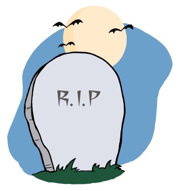taş RIP mezar taşını mezarlığa
