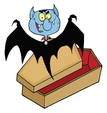 Happy Vampire Out Of The Coffin clipart