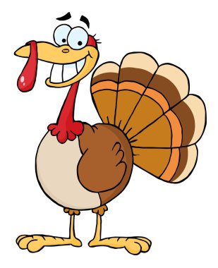 Happy Thanksgiving Turkey Bird Smiling clipart