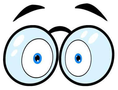 Pair of Eyes With Glasses clipart