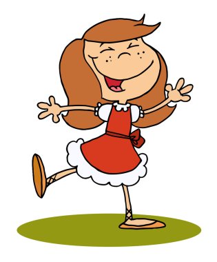 Lady Dancing clipart