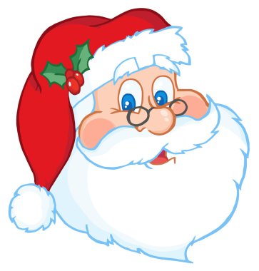 Classic Santa Claus Head clipart