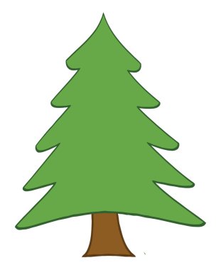 Pine Tree Illustration clipart