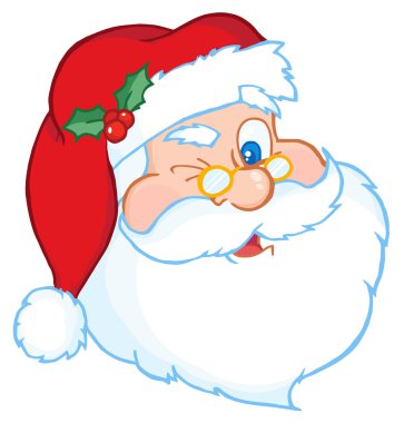 Santa Winking clipart