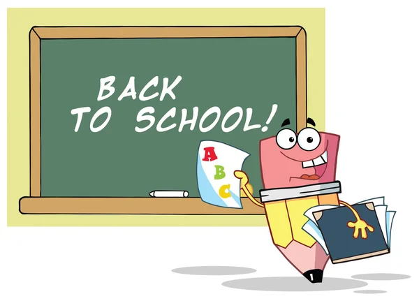 ตรรายงานด านหน าของ Back School Chalkboard — ภาพถ่ายสต็อก