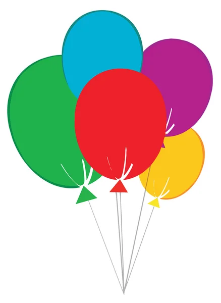 Gelukkige verjaardag baloons — Stockfoto