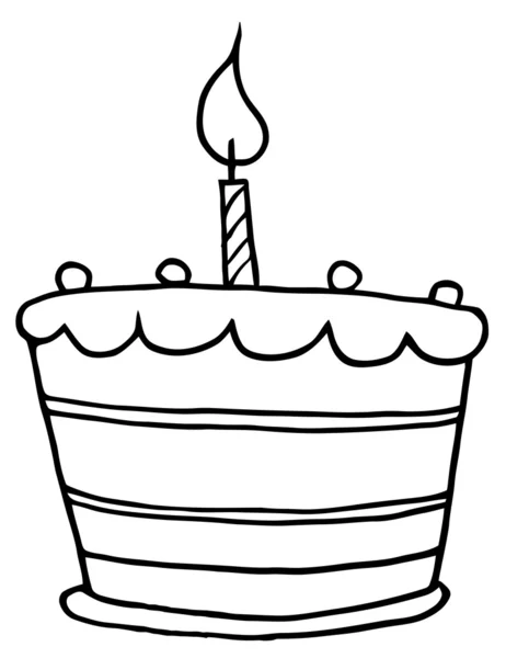 概述分层的生日蛋糕 — 图库照片