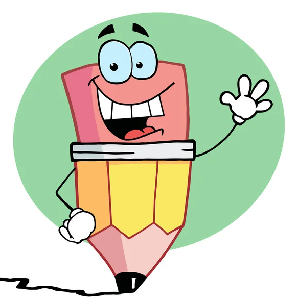 Pencil Cartoon Character — Stock Photo, Image