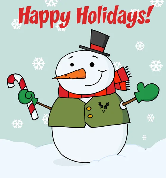 Outlined Happy Snowman Stock Photo by ©HitToon 4727831
