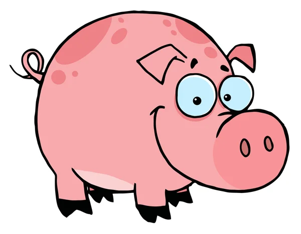Happy Smiling Pink Pig Spots — Stock Photo, Image