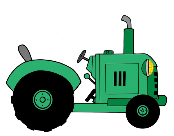 Ilustrace Zelený Traktor — Stock fotografie