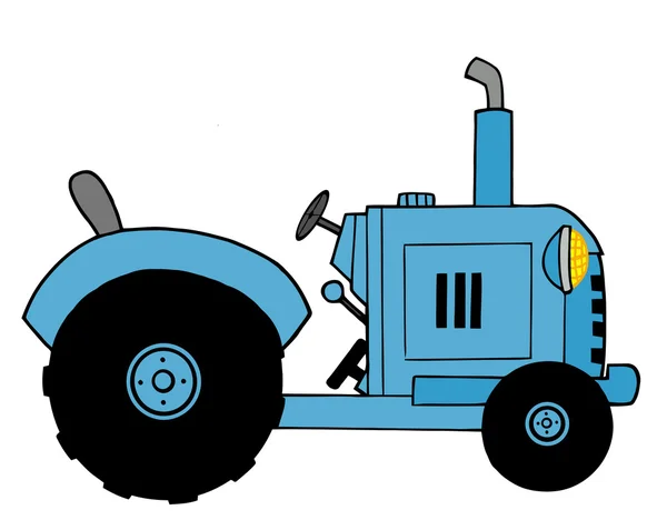 Kék mezőgazdasági traktor — Stock Fotó