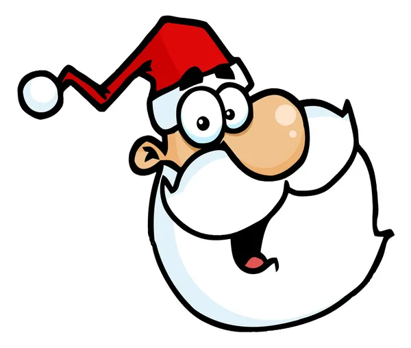 Pictures: winking santa face | Outlined Winking Santa Face — Stock ...