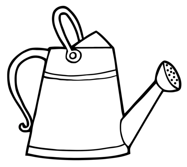 Outline Of A Gardening Watering Can — Stock Photo, Image