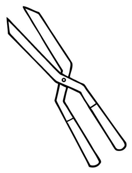 Outlined Gardeners Pruners Illustration — Stock Photo, Image