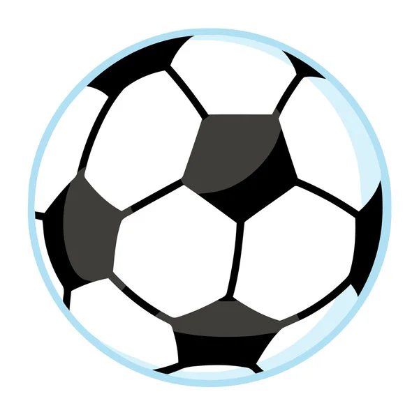 Soccer Ball With A Blue Outline — Stock Photo, Image