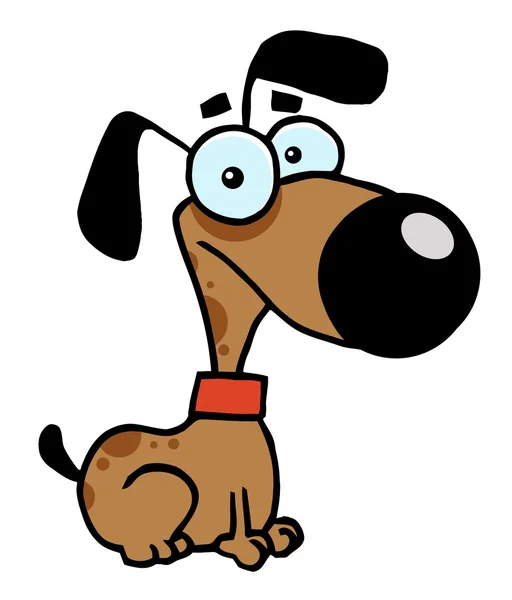 Happy Dog Cartoon Character — стоковое фото