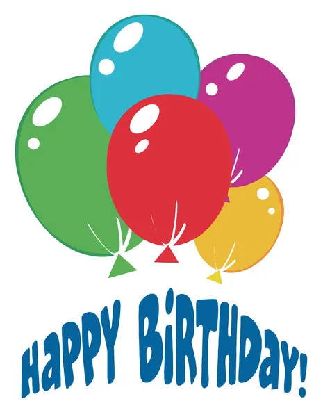 Feliz cumpleaños, globos. — Foto de Stock